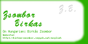 zsombor birkas business card